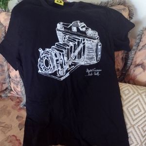 Camera t-shirt xxl black white new 100% cotton graphic tee